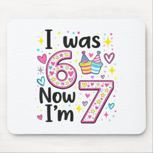 Alfombrilla De Ratón Tenía 6 ahora tengo 7 niños retro cumpleaños 7