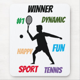 Alfombrilla De Ratón Tenis jugador divertido 