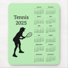 Alfombrilla De Ratón Tennis 2025 Calendar Mousepad