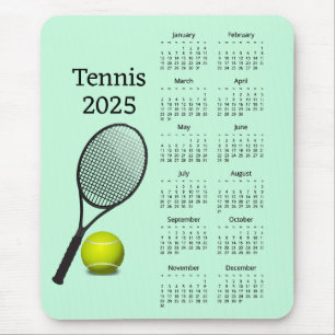 Alfombrilla De Ratón Tennis 2025 Calendar Mousepad