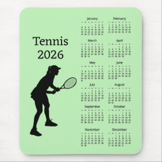 Alfombrilla De Ratón Tennis 2026 Calendar Mousepad