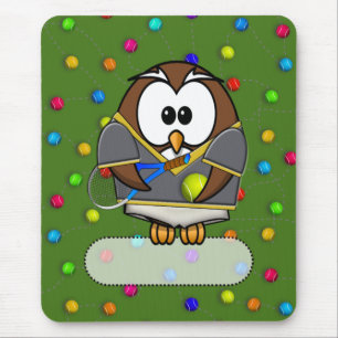 Alfombrilla De Ratón tennisman owl