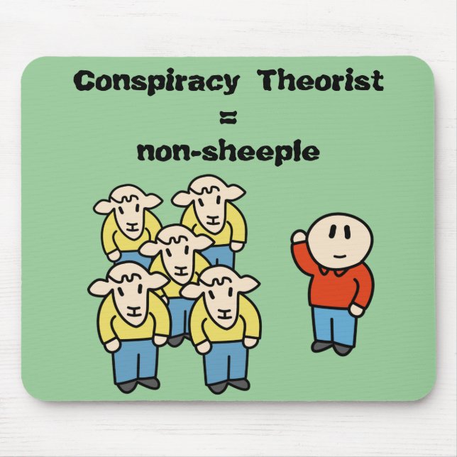 Alfombrilla De Ratón Teórico = non-sheeple de la conspiración (Frente)