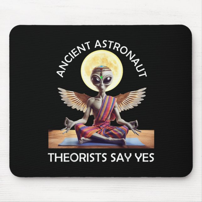 Alfombrilla De Ratón Teóricos de los antiguos astronautas del yoga dice (Frente)
