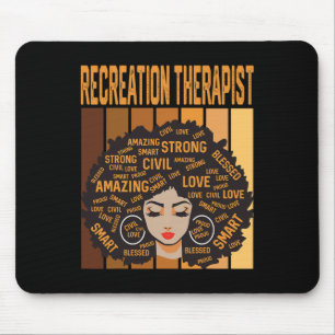 Alfombrilla De Ratón Terapeuta de Recreación Mes de la Historia Negra P