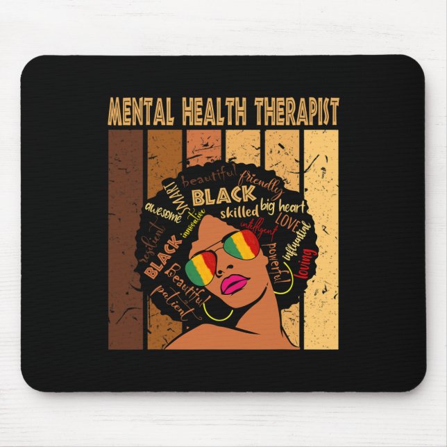 Alfombrilla De Ratón Terapia de salud mental Afromujeres Historia negra (Frente)