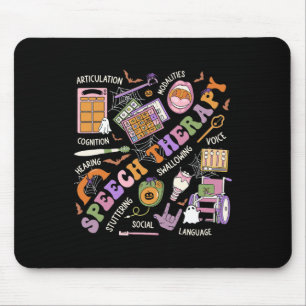 Alfombrilla De Ratón Terapia del discurso de los camisas de Halloween