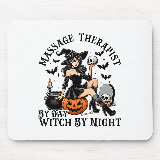 Alfombrilla De Ratón Terapia divertida Halloween Masaje Terapia Por Día (Frente)