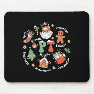 Alfombrilla De Ratón Terapia Física Pt Santa Squad Navidad Terapia Físi