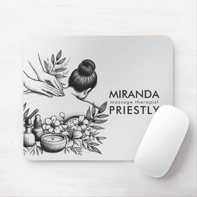 Alfombrilla De Ratón Terapia Masajista Manos Curadoras Energía Spa Well (Con ratón)