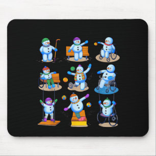 Alfombrilla De Ratón Terapia Ocupacional Ot Navidad Funny Snowman Xm