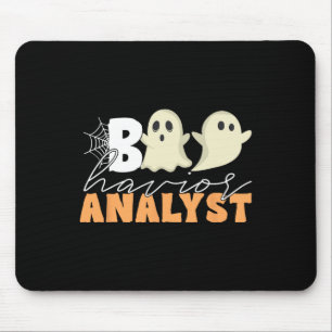 Alfombrilla De Ratón Terapia Retro Aba Bcba Halloween Ghost Boo Havio