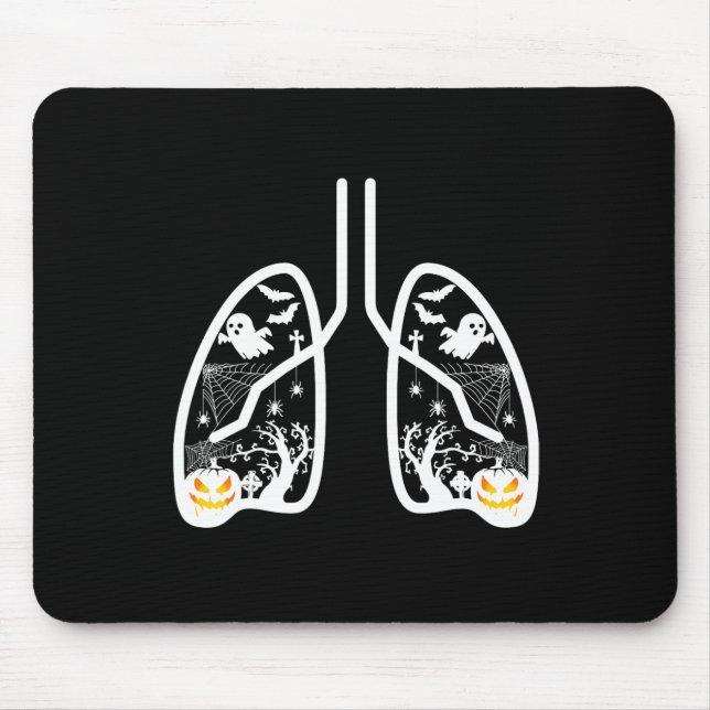 Alfombrilla De Ratón Terapia Retro Respiratoria Rt Lung Ghost Calabaza (Frente)