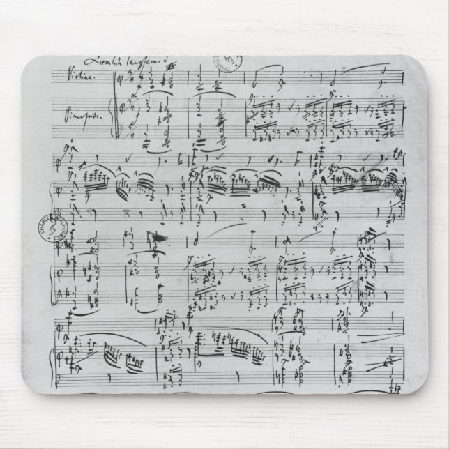 Alfombrilla De Ratón Tercera sonata para el piano y el violín (Frente)