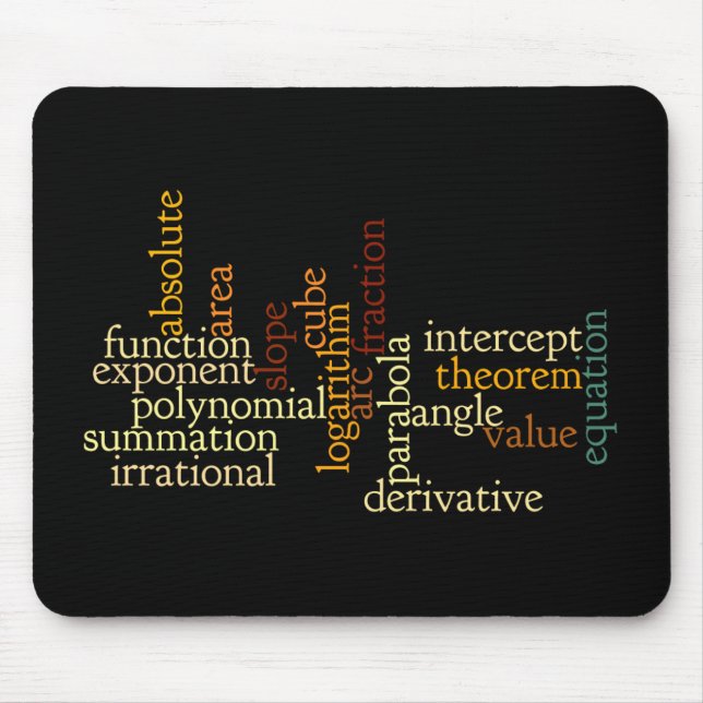 Alfombrilla De Ratón Términos matemáticos Mousepad (Frente)