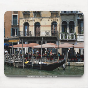 Alfombrilla De Ratón Terraza aislada del café, Venecia, Italia