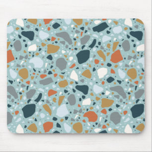 Alfombrilla De Ratón Terrazzo En Azul