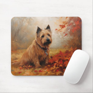 Alfombrilla De Ratón Terrier Australiano en otoño inspira caída de hoja