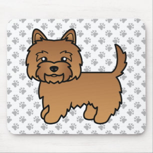 Alfombrilla De Ratón Terrier Cairn Rojo Perro De Dibujos Animados Lindo