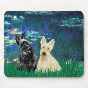 Alfombrilla De Ratón Terrier escocés (dos-BW) - Lirios 5