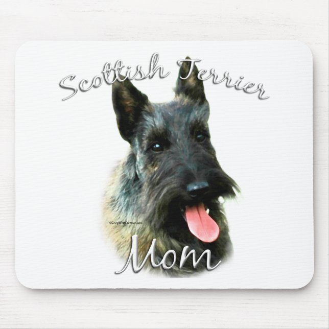 Alfombrilla De Ratón Terrier escocés (romano le) Mamá 2 (Frente)