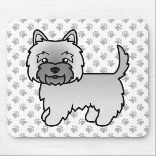 Alfombrilla De Ratón Terrier Grey Cairn Perro de Dibujos Animados Lindo