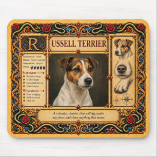 Alfombrilla De Ratón Terrier Russell, Arte de Bestiario Medieval