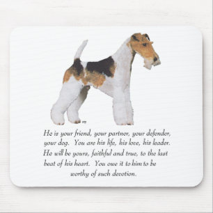 Alfombrilla De Ratón Terrier Wire Fox Memoria / Dedicación MACHO