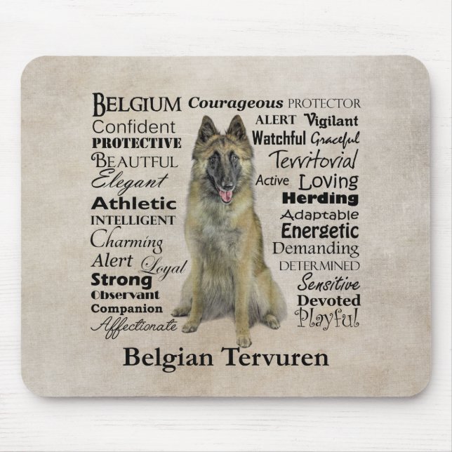 Alfombrilla De Ratón Tervuren Mousepad belga (Frente)