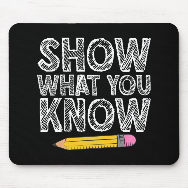 Alfombrilla De Ratón Test Day Art Para Hombres Mujeres Enseñanza Prueba (Frente)