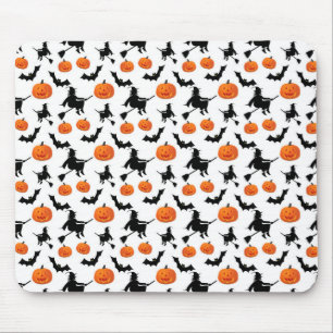 Alfombrilla De Ratón Testigos, calabazas y murciélagos de Halloween