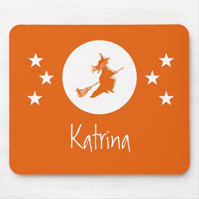 Alfombrilla De Ratón Testigos de Halloween Mousepad, Naranja (Frente)