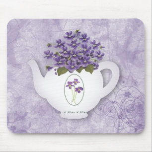 Alfombrilla De Ratón Tetera violeta Mousepad