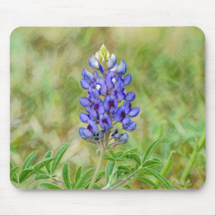 Alfombrilla De Ratón Texas Bluebonnet Flower Art Mouse Pad
