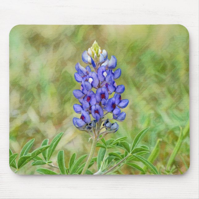 Alfombrilla De Ratón Texas Bluebonnet Flower Art Mouse Pad (Frente)