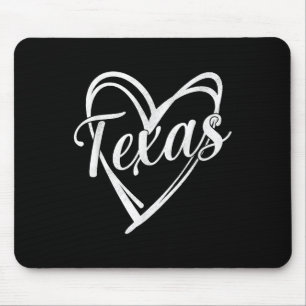 Alfombrilla De Ratón Texas Heart Name Design Retro Style Graphical Men 