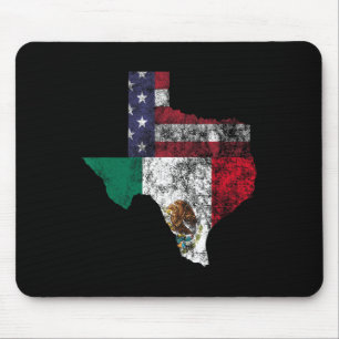 Alfombrilla De Ratón Texas México Bandera Americana Cinco De Mayo Méxic