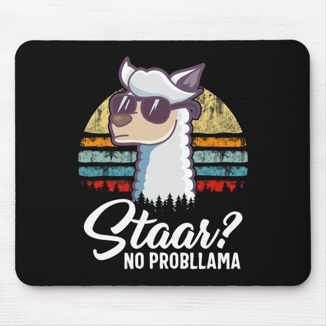 Alfombrilla De Ratón Texas State Test Day Llama Alpaca Para Estudiantes (Frente)