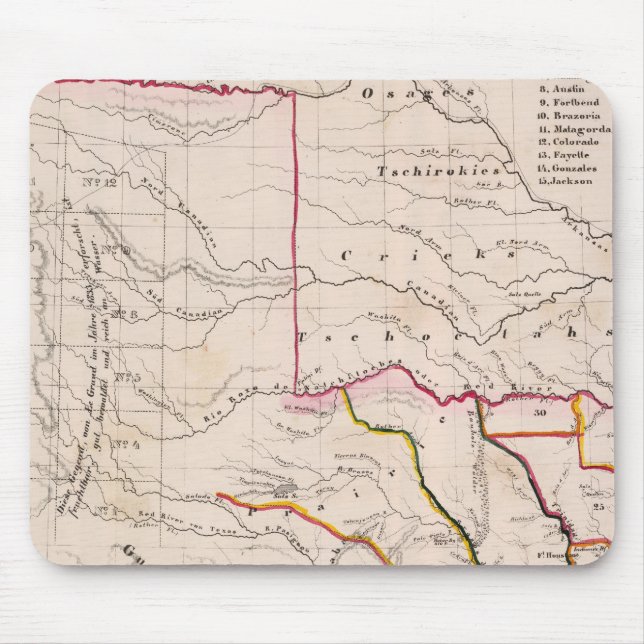 Alfombrilla De Ratón Texas y Oklahoma (Frente)