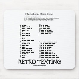 Alfombrilla De Ratón Texting retro (código Morse de Internatonal)