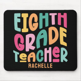 Alfombrilla De Ratón Texto colorido de octavo curso de docente