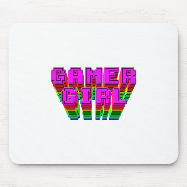 Alfombrilla De Ratón Texto de Chica de jugador (Frente)