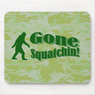 Alfombrilla De Ratón Texto de Squatchin sobre camuflaje verde