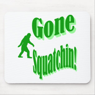 Alfombrilla De Ratón Texto del eslogan verde fuera de squatchin