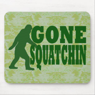 Alfombrilla De Ratón Texto del eslogan verde fuera de squatchin