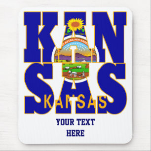 Alfombrilla De Ratón Texto del indicador de estado de Kansas