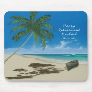 Alfombrilla De Ratón Texto del Personalizado de playa de arena tropical