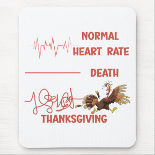 Alfombrilla De Ratón Texto divertido del pavo de Acción de Gracias.