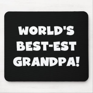 Alfombrilla De Ratón Texto negro o blanco del abuelo del Mejor-est del 