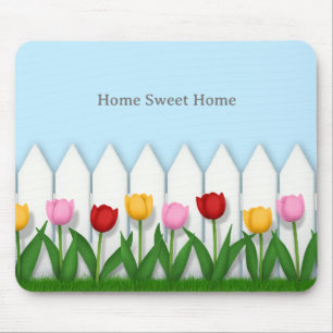 Alfombrilla De Ratón Texto o nombre personalizado de jardín de flor de